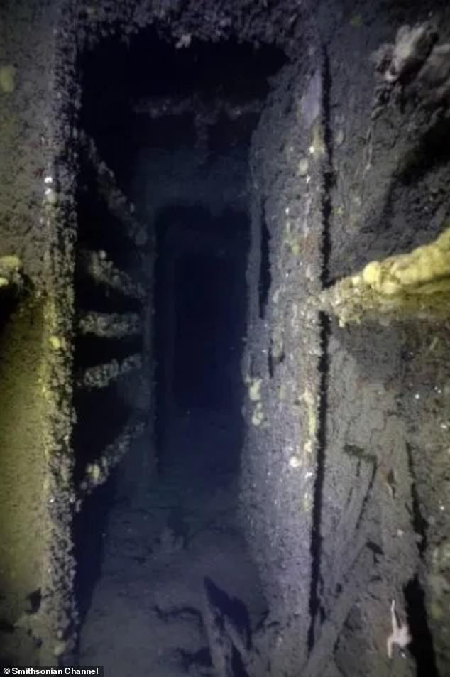 Sau khi trúng ngư lôi được phóng từ tàu ngầm của Đức quốc xã, tàu chiến USS Eagle PE-56 chìm xuống biển.