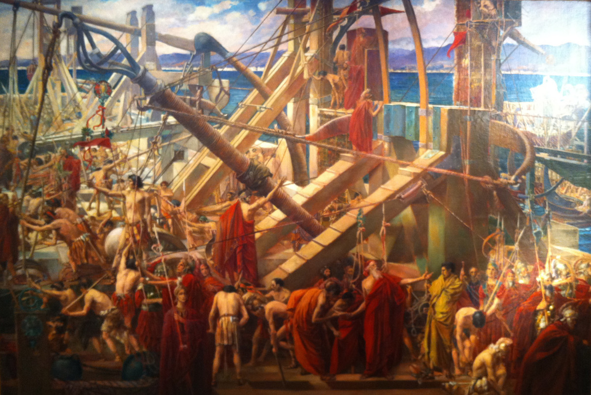 Khi nhìn thấy hiện tượng kỳ lạ này, tướng Nicias lo lắng, hoảng sợ và hỏi ý kiến các quan tư tế xem đây là điềm báo gì. Khi được nói rằng đây là điềm xấu không nên di chuyển bằng tàu thuyền nên tướng Nicias quyết định dời thời gian rút quân sau 27 ngày.