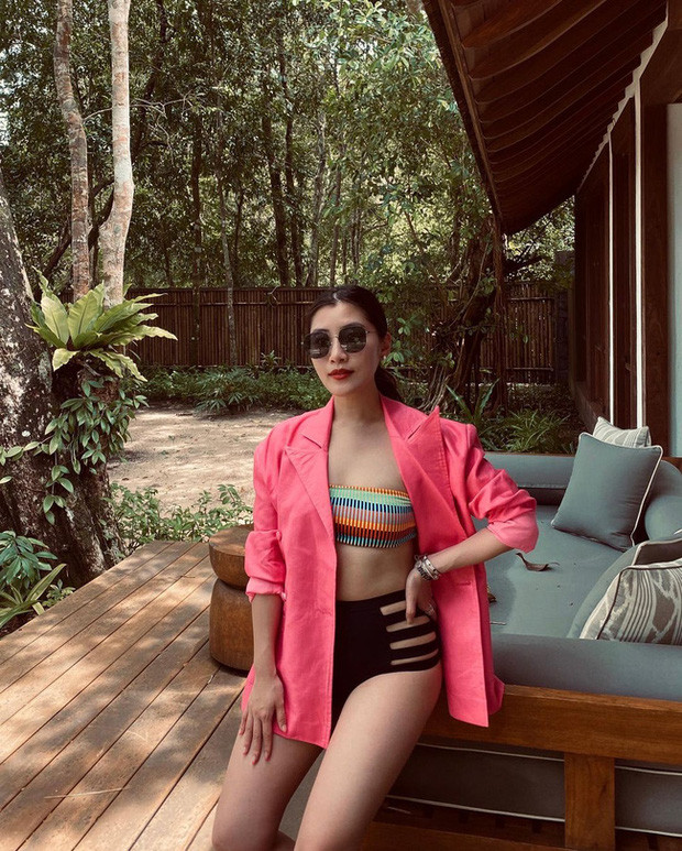 Dù đã là bà mẹ một con nhưng vóc dáng của ái nữ này vẫn khiến nhiều chị em ghen tị.