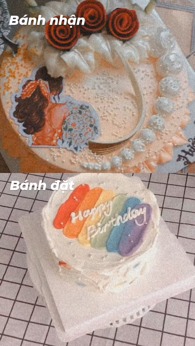 Không những không giống bánh trên hình, mà nhiều chiếc còn được thay hẳn kết cấu, thành một chiếc bánh như từ trên trời rơi xuống.