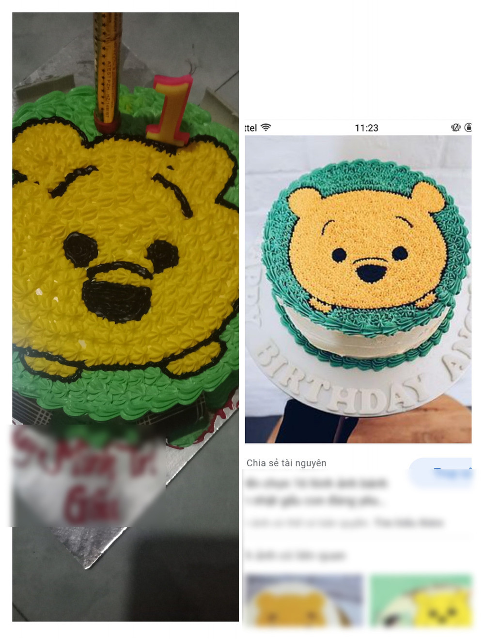 Thảm họa mua hàng trên mạng là khi chủ tiệm bánh đưa hình ảnh một đằng nhưng giao hàng lại ra thành phẩm một nẻo.