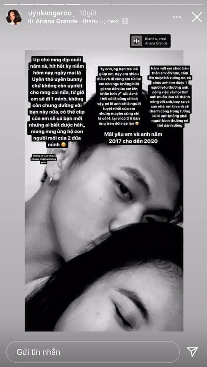 Cô nàng còn chia sẻ chuyện mình bị “cắm sừng” hay nhắc khéo rằng “bạn kia quá cao tay”. Sau cùng, cô nàng vẫn khẳng định cả 2 mãi là bạn tốt và "mong mọi người ủng hộ con người mới của 2 đứa mình". Ảnh chụp màn hình