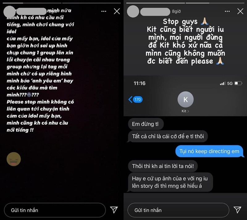 Ngay lập tức, netizen đã lùng ra danh tính cô gái được cho là người thứ 3 trong cuộc tình đầy nuối tiếc này. Đây là một người quen của Anh Kiệt, nguyên nhân gây hiểu lầm xuất phát từ việc Anh Kiệt đăng story xin lỗi một nhóm bạn nhưng chỉ tag mỗi cô nàng. Ảnh chụp màn hình