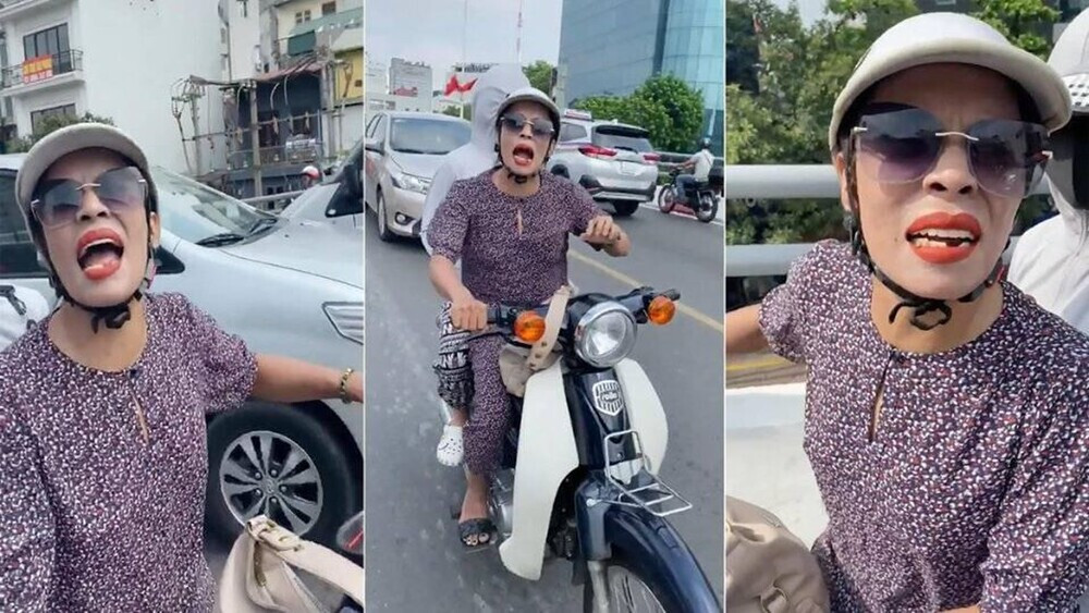 Nhân vật "gây sóng gió" mạng xã hội năm 2020 tiếp theo là người phụ nữ nhặt đồ không trả khi lưu thông trên một đoạn cầu vượt Hà Nội.