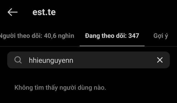 Về phía Diệu Linh, cô cũng không theo dõi Hiếu Nguyễn, nhưng vẫn theo dõi tài khoản "anh chồng hụt" là Phillip Nguyễn.