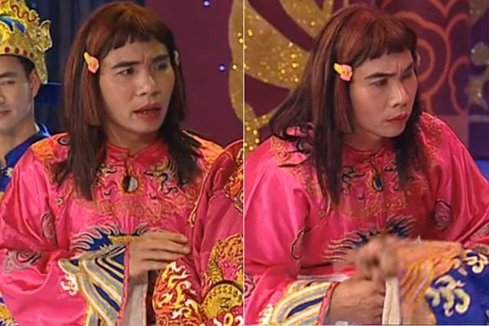 Năm 2010, Bắc Đẩu lại mang đến sự khác biệt với mái tóc ngố, váy hồng và còn thêm kẹp nơ hai bên làm điểm nhấn.