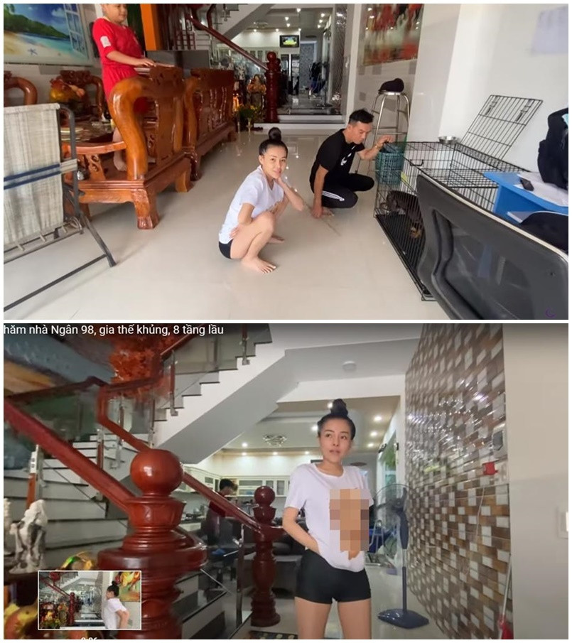 Điều khiến dân mạng trầm trồ chính là ngôi nhà 8 tầng khang trang bề thế của gia đình Ngân 98 ở ngay thị xã An Nhơn.