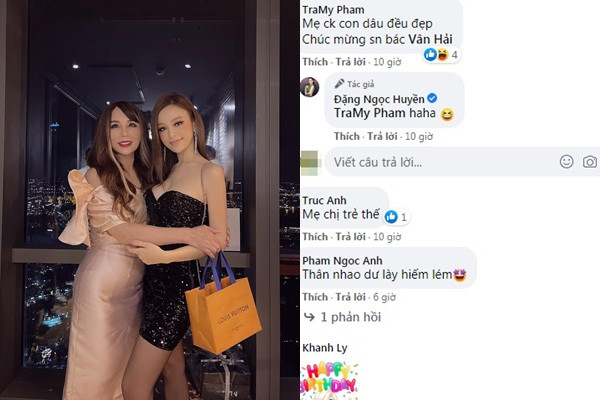 Tối qua (31/12), cựu hot girl Huyền Baby gây chú ý khi chia sẻ hình ảnh mới trên Facebook. Khác với những lần lên sóng một mình trước đó, lần này cô khoe có cả mẹ chồng.
