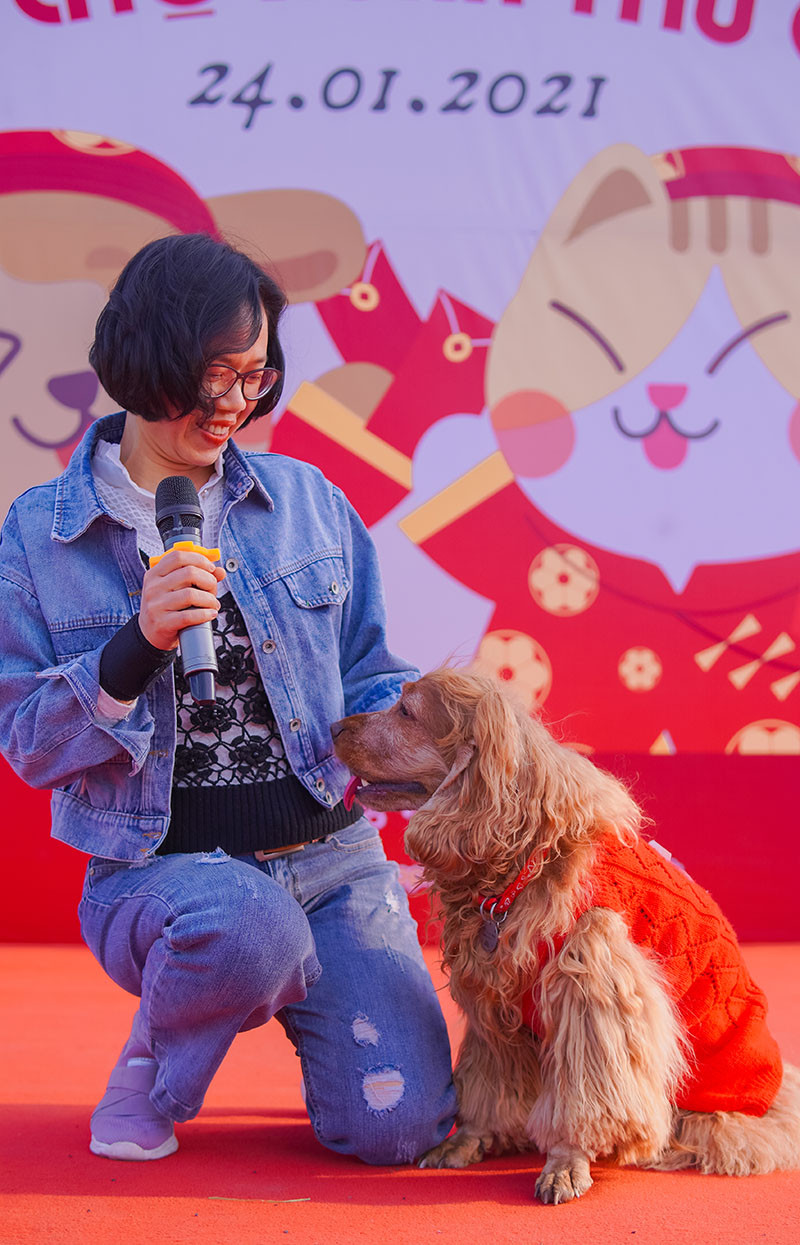 Không chỉ là nơi để các “hoàng thượng” và đại boss đọ sắc, sân khấu của Hội chợ Xuân cho thú cưng còn được lắng nghe những kỷ niệm vui vẻ, đáng nhớ giữa “sen” và “boss” và thấy được những tác động tích cực mà những người bạn 4 chân này.