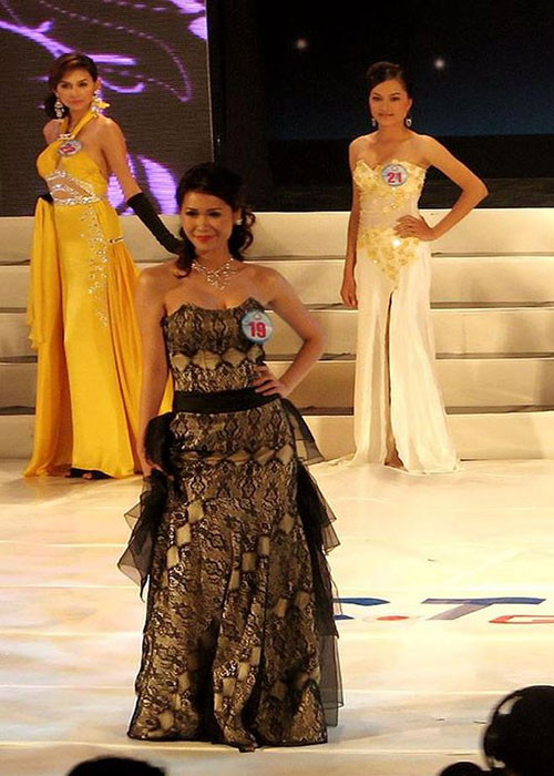 Thử sức tại cuộc thi Hoa hậu Hoàn vũ Việt Nam khi đã ở tuổi 25, Dương Thùy Linh nghĩ rằng đây là cơ hội cuối cùng của mình để thực hiện ước mơ trở thành hoa hậu. Ảnh: Tienphong