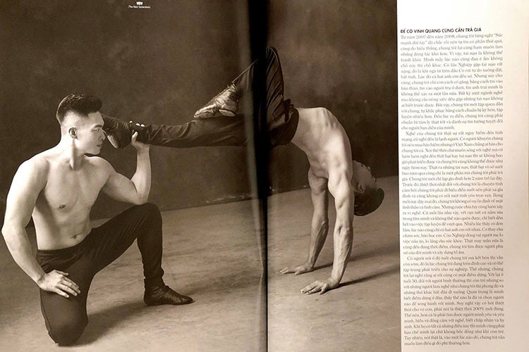 Để tỏa sáng trong vài giây, vài phút, Quốc Nghiệp và Quốc Cơ đã và đang khổ luyện từng ngày. Ảnh: FBNV