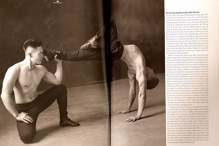 Để tỏa sáng trong vài giây, vài phút, Quốc Nghiệp và Quốc Cơ đã và đang khổ luyện từng ngày. Ảnh: FBNV