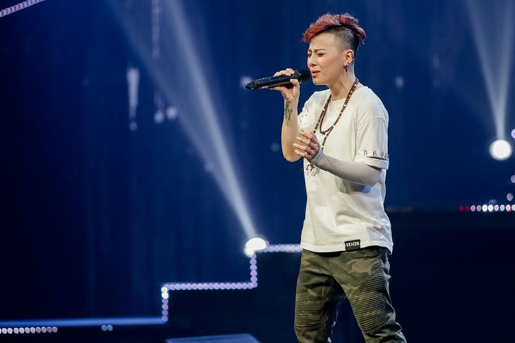 Trish Lương đang trở thành tâm điểm của dư luận sau khi tập 2 The Debut lên sóng. Là thí sinh, Trish Lương bất ngờ nói "chào cưng" với Đức Phúc. Ảnh: Vietnamnet