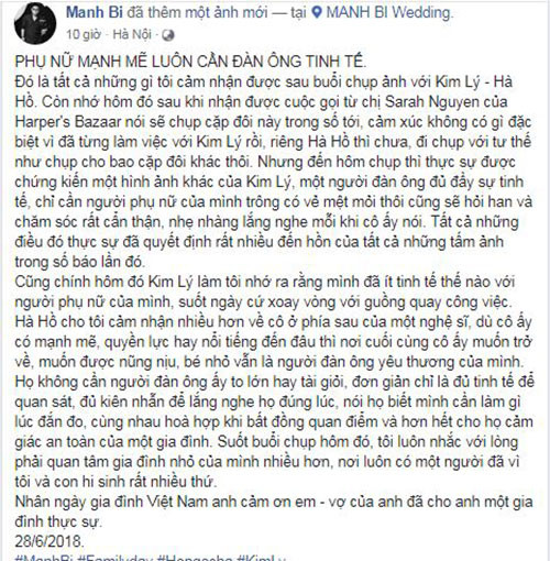 Chia sẻ của Mạnh Bi.