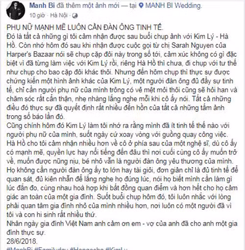 Chia sẻ của Mạnh Bi.