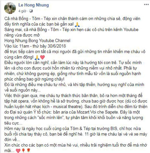 Chia sẻ của Hồng Nhung.