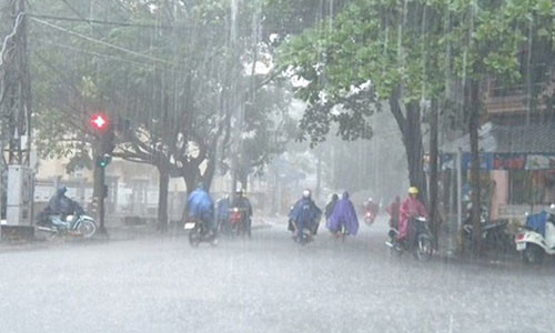 Miền Bắc sẽ có mưa dông từ nay đến hết đêm mai