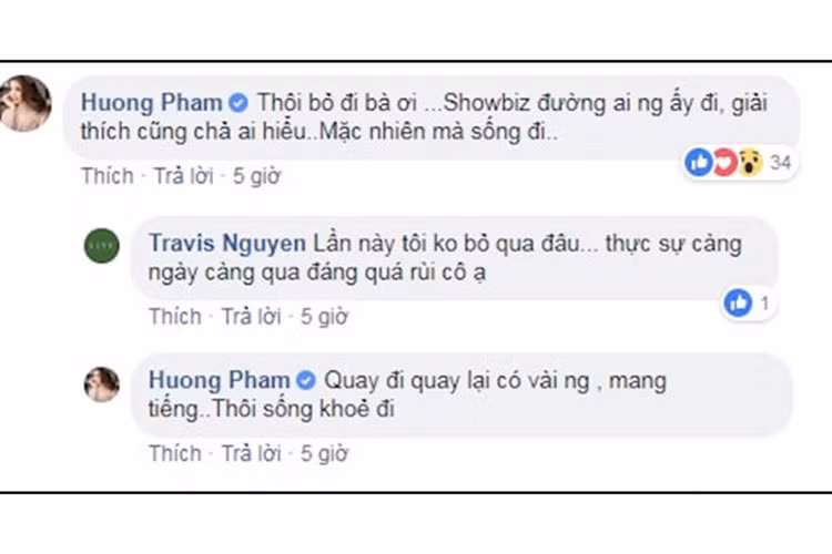 Phạm Hương cũng từng gây xôn xao khi để lại bình luận vụ Minh Hằng bị stylist Travis Nguyễn tố vô ơn. Ảnh: Pose