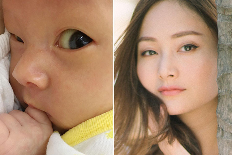 Lan Phương khoe con gái chưa đầy tháng tuổi.