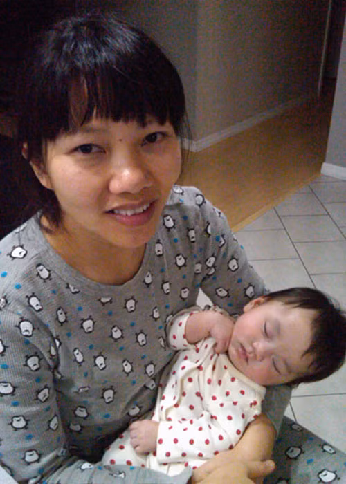 Sau khi lập gia đình, Trần Thu Hà sang Mỹ định cư. Đến năm 2012, cô hạ sinh con gái đầu lòng tên Nala. Ảnh: Khampha