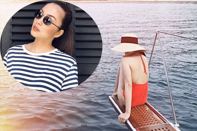 Hot Face sao Việt 24h: Tăng Thanh Hà đăng tải khoảnh khắc gợi cảm trong trang phục áo tắm.