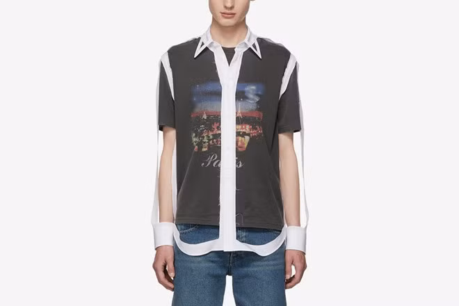 Nhà mốt Maison Margiela gợi ý cách kết hợp cùng mẫu áo trong suốt khác lạ.