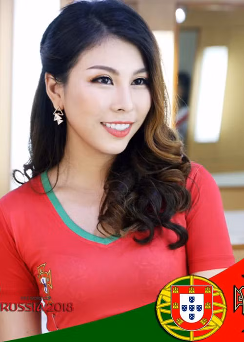 Hiện tại, Vân Anh gương mặt đại diện cho đội tuyển Bồ Đào Nha trong chương trình "Nóng cùng World Cup 2018".