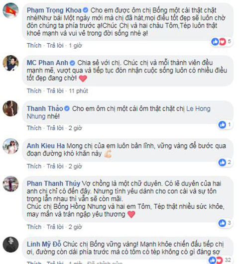 Đồng nghiệp động viên Hồng Nhung.