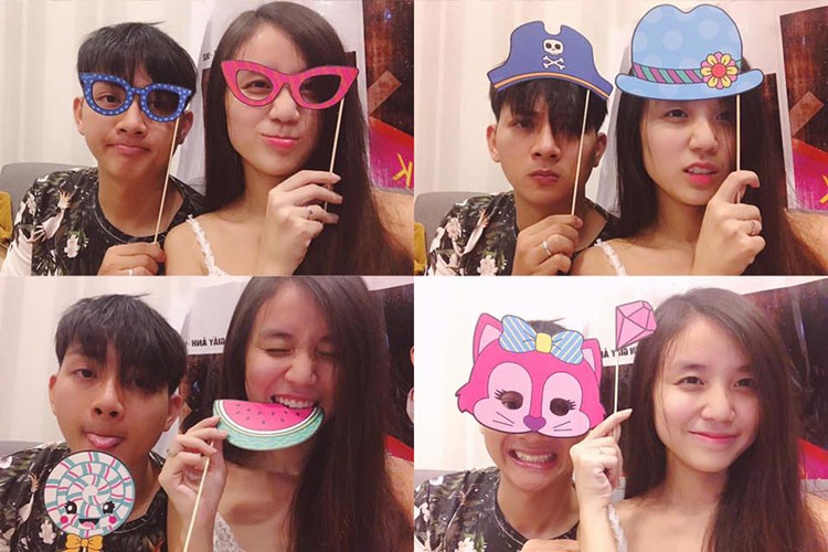 Sau khi công khai, chuyện tình cảm của Hoài Lâm và bạn gái bị gia đình lẫn người hâm mộ phản đối. Ảnh: FBNV