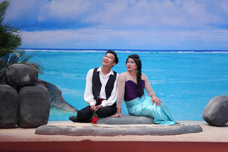 Vài năm gần đây, học trò của Hồng Vân còn tham gia nhiều gameshow: "Ơn giời, cậu đây rồi", "Đấu trường tiếu lâm", "Làng hài mở hội", "Tiếu lâm tứ trụ". Ảnh: FBNV