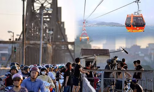 Theo đề xuất của Tập đoàn Poma, tuyến cáp treo vượt sông Hồng sẽ chạy song song với cầu Long Biên.