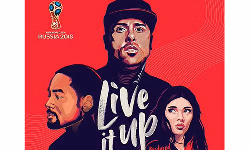 3 nghệ sĩ thể hiện ca khúc "Live it up". Ảnh: Hindu