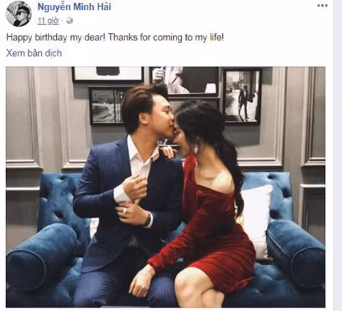 Chia sẻ của bạn trai Hòa Minzy.