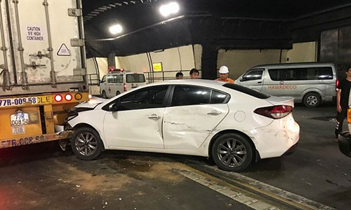 Hiện trường vụ tai nạn.