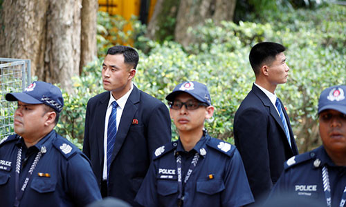 An ninh được thắt chặt tối đa tại Singapore thời điểm này - Ảnh: REUTERS An ninh được thắt chặt tối đa tại Singapore thời điểm này - Ảnh: REUTERS