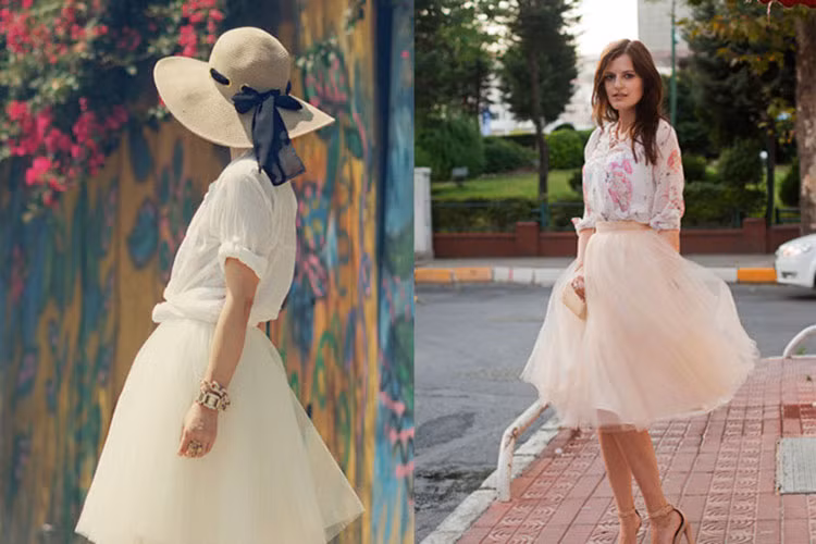 Với những nàng công sở, áo sơ mi kiểu dáng cổ điển mix cùng váy tutu mang lại vẻ đẹp vừa hiện đại, năng động, vừa rất quyến rũ và đầy nữ tính.