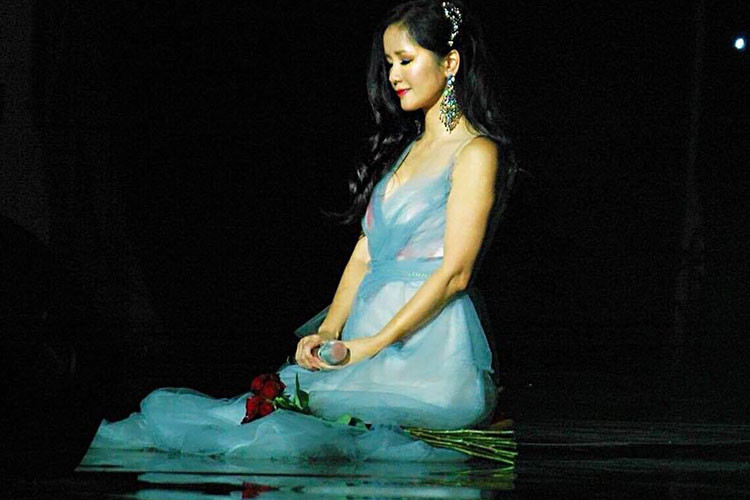 Theo lời mẹ của Hồng Nhung, thời điểm đó, Hồng Nhung đi diễn nhiều, chưa muốn có con trong khi ông xã của cô ghen với sự nghiệp của vợ.