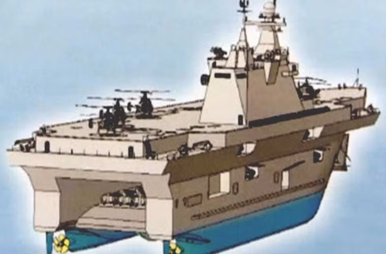 Đồ họa 3D của Priboy, tàu có chiều dài 165m, rộng 25m, lượng dãn nước khoảng 14.000 tấn. Tàu có phạm vi hoạt động khoảng 6000 hải lý (11.000km) với tốc độ hành trình 20 hải lý/h (37km/h), thời gian hoạt động liên tục trên biển 60 ngày.