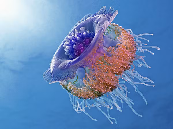 Sứa vương miện, hay còn gọi là sứa súp lơ, có tên khoa học là Cephea cephea.