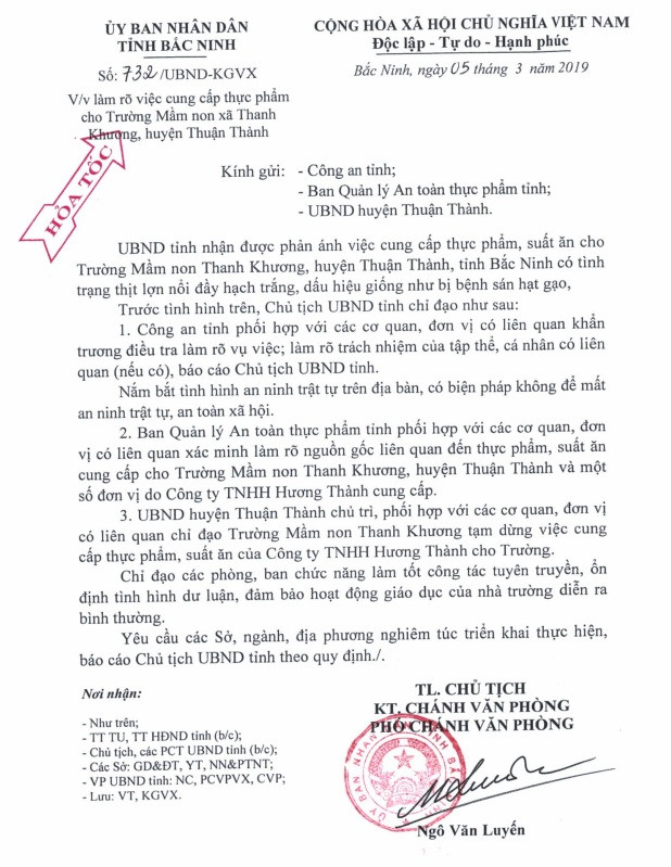 Thit thoi “vao” Truong mam non Thanh Khuong: Ngung nhap thuc pham Cong ty Huong Thanh-Hinh-2