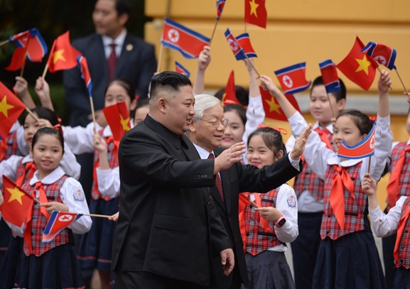 Tong Bi thu, Chu tich nuoc Nguyen Phu Trong hoi dam voi Chu tich Kim Jong-un-Hinh-2