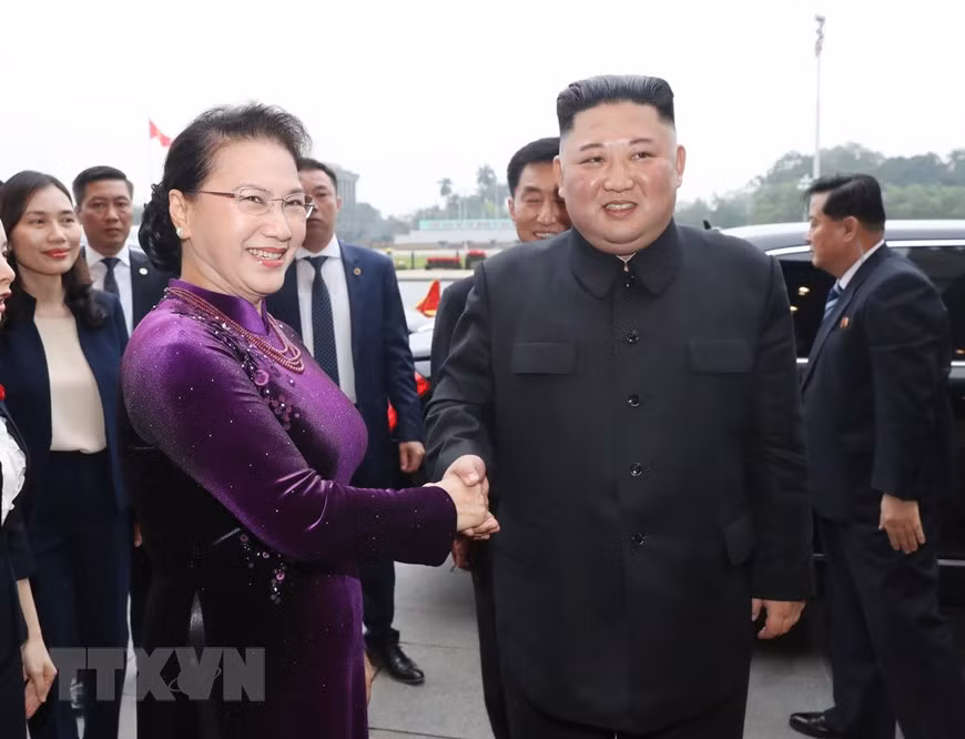 Anh: Chu tich Quoc hoi Nguyen Thi Kim Ngan tiep Chu tich Trieu Tien