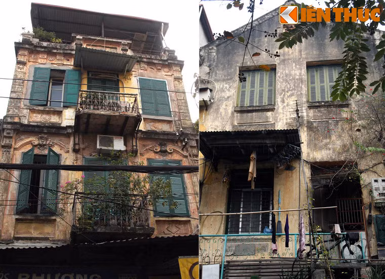 Tòa nhà 109 Trần Hưng Đạo chỉ là một trong số rất nhiều công trình cổ đã xuống cấp nghiêm trọng ở Hà Nội. Những công trình kiểu này tập trung nhiều nhất ở quận Hoàn Kiếm. Ảnh: Một số ngôi nhà cao tầng có tuổi đời trên dưới một thế kỷ ở khu vực phố cổ Hà Nội.