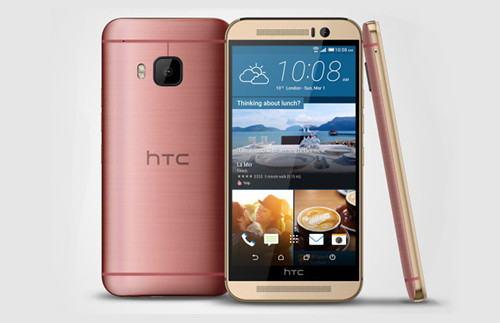  2. HTC One M9. Dòng HTC One của HTC kể từ khi ra mắt tới nay vẫn luôn nổi bật với thiết kế kim loại. Thế hệ HTC One (M8) thậm chí có tỷ lệ kim loại lên tới 80%, thuộc hàng cao nhất trên thị trường di động. Trên HTC One M9, màu hồng và màu vàng gold cũng là hai màu đẹp nhất, và được săn tìm nhiều nhất trên thị trường hiện nay.