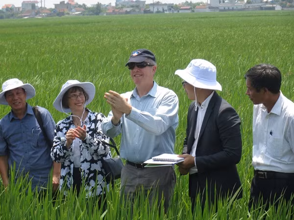 Và vui mừng khi nghe bà con thông báo những kết quả tích cực của mô hình trồng lúa này.