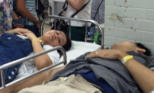 Cả gia dinh 5 nguoi gap nan tren cao toc hien dại nhát VN