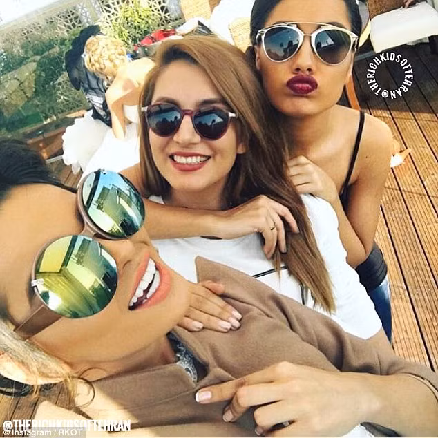 Những hình ảnh của các cô chiêu Iran trên Instagram. Ảnh Daily Mail