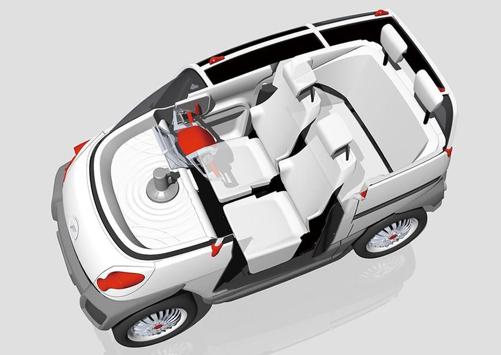 Nhìn tổng quan cấu tạo bên trong chiếc xe.