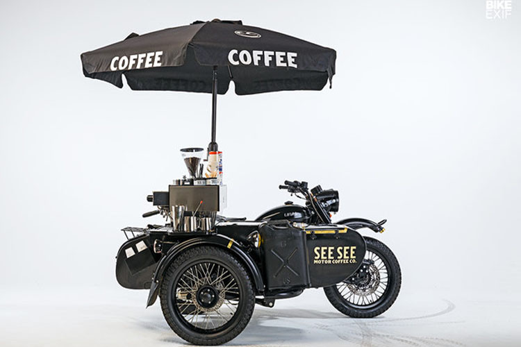 Dù được độ lạ với trang bị máy pha cà phê tự động nhưng bản độ này vẫn mang phong cách cafe racer cực chất.