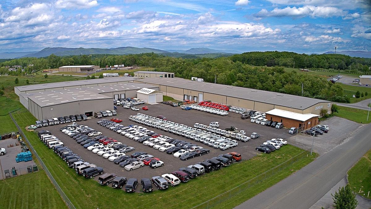 Nhìn toàn cảnh đại lý của Gary Duncan từ trên cao.